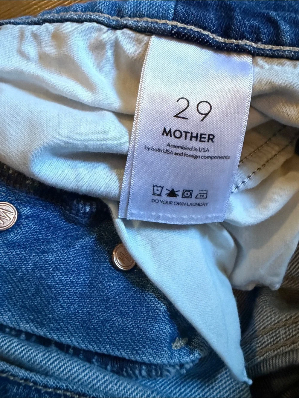 Mother The Tux Sidestepper Sneak Fray “Double Stacked” two-tone Jeans 29 - Picture 12 of 16